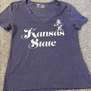 K state v neck t shirt medium